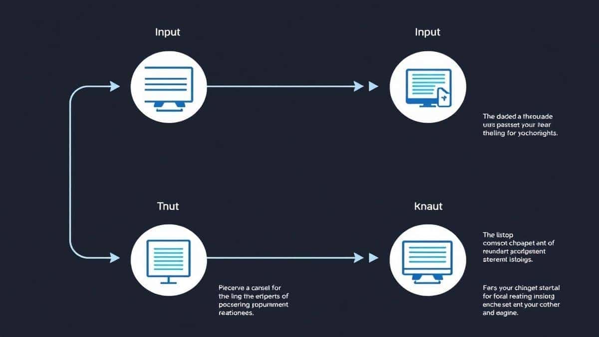 Visual guide showing the step-by-step process from input to output