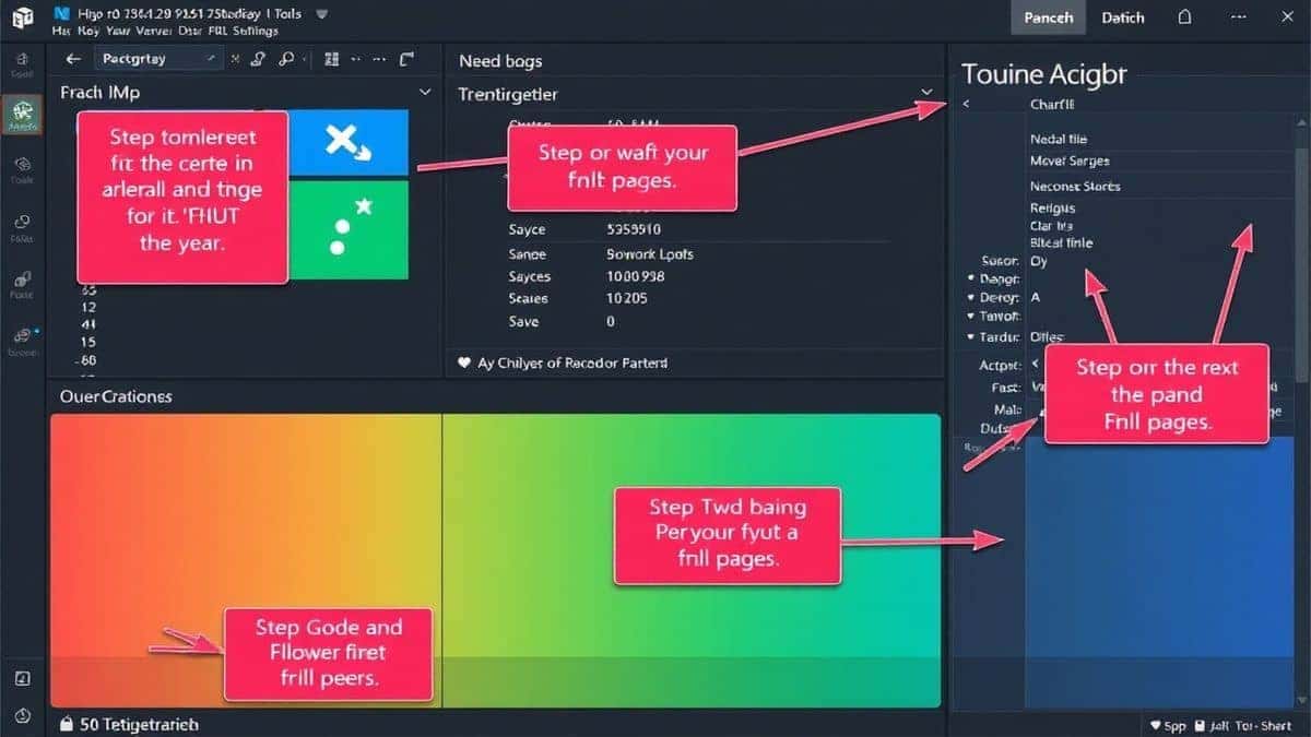 Annotated screenshot showing each step of the tool interface